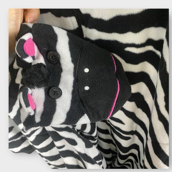 Nick & Nora Zebra Print Footed Pajamas XL Womens EXC One Piece Animal Print - Picture 8 of 8